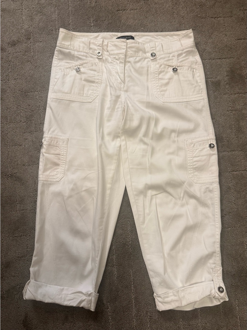 White House / Black Market Cargo Crop Pants, Sz. 6